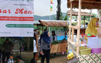 Lounching Pasar Menawan Desa Timbang Lawan, Produk Kuliner Lokal Ditampilkan