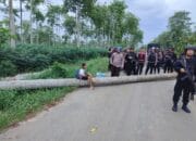 PEMUKIM BLOKIR JALAN DI DESA AMPLAS, WARGA CEMAS DAN BUTUH TINDAKAN APARAT