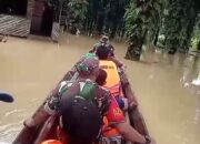 Besitang Langkat Banjir Lagi, Sampan Darurat Keliling Kampung