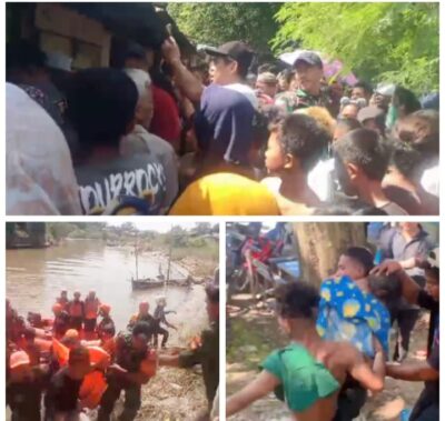 Penemuan bocah hanyut di sungai deli