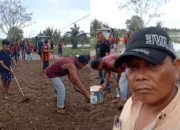 Pemuda Pancasila Gotong Royong Perbaiki Jalan Rusak di Desa Tanjung Rejo Cegah Kecelakaan 