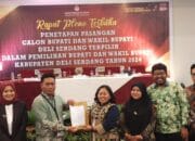 KPU Deli Serdang Tetapkan Pasangan Bupati dan Wakil Bupati Terpilih dalam Rapat Pleno Terbuka