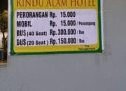 Tarif Masuk Lokasi Wisata Sungai Rindu Alam Hotel Tuai Sorotan , Ini Penjelasan Management