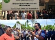 Aksi Aliansi Masyarakat Deli Serdang di Pengadilan Negeri Lubuk Pakam Kelas 1-A Tempat Sidang Pancur Batu Nyaris Ricuh, Massa Tuntut Keadilan Untuk Josniko Tarigan