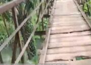 Jembatan Penghubung Antar Dua Desa Rusak Parah, Ini Tanggapan Pemerintah Kabupaten Langkat