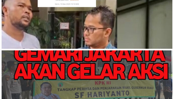 GEMARI Jakarta: Penggeledahan Rumah SF Hariyanto Harus Jadi Pintu Pembuka Skandal Dugaan Korupsi Rp.486 Miliar
