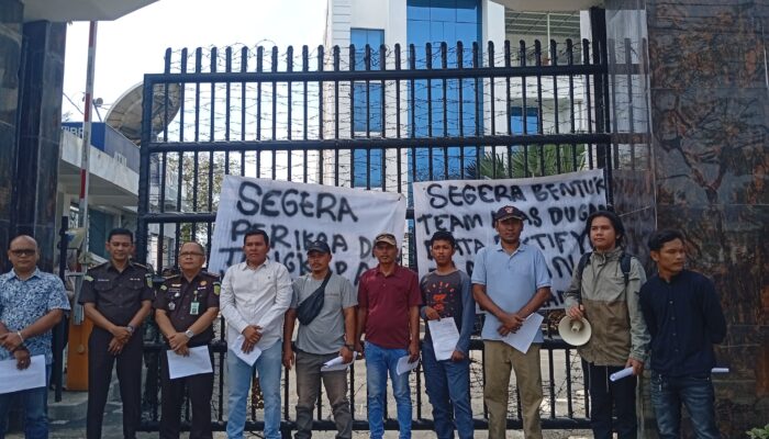 Dugaan Korupsi Dana Desa Lantosan I Paluta, ALMASAR-SUMUT Geruduk Kantor Kejati Sumut