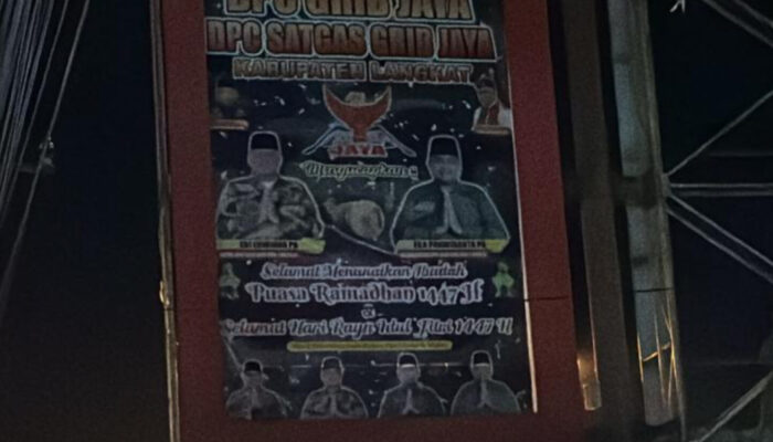 Bulan Suci Ramadan Baliho DPC GRIB JAYA Dan DPC Satgas Langkat “Mengurita” Setiap Kota Stabat