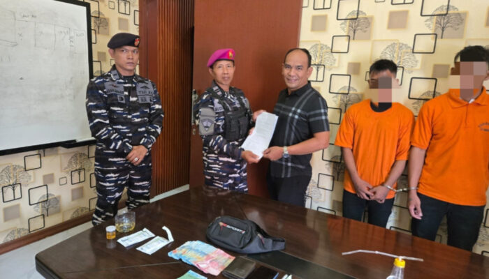 Polres Langkat Terima Pelimpahan Dua Diduga Pelaku Narkotika dari Pos Kamla Pangkalan Susu
