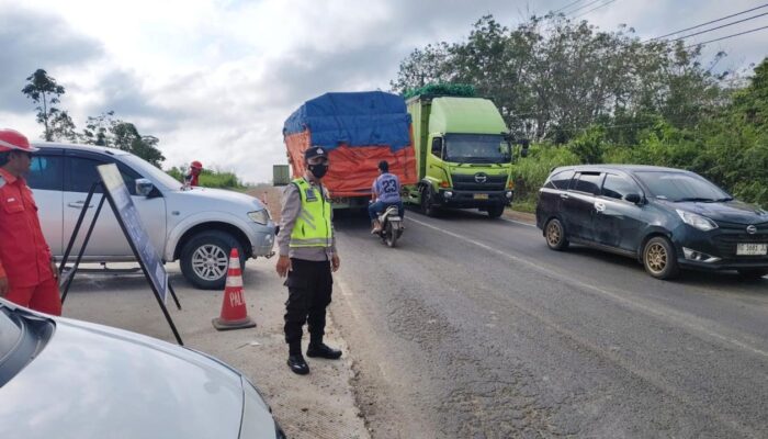 Kendaraan Mogok Picu Kemacetan Panjang di Jalintim Pangkalan Balai–Betung, Arus Keluar Tol Fungsional Palembang–Betung Ikut Tersendat