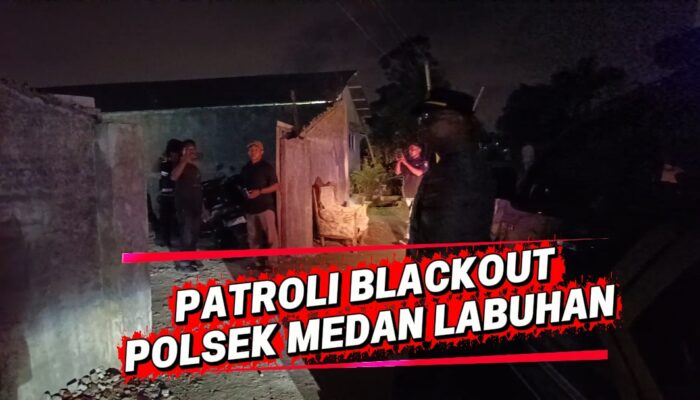 Kapolsek Medan Labuhan Pimpin Patroli BLACKOUT Cegah Kriminalitas Saat Pemadaman Listrik