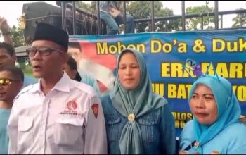 Bak Arak-Arakan Kemenangan, Ratusan Pendukung Kawal Terang Lesmana Nomor 02 Guncang Batu Lokong