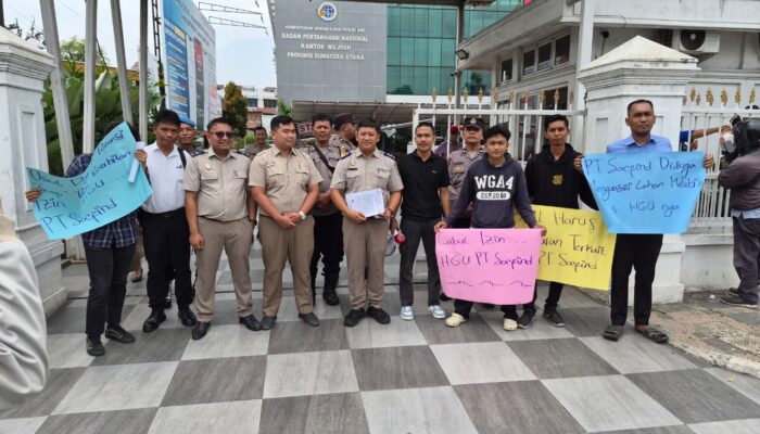 Dugaan Kelebihan Lahan PT Socfindo 683 Hektare, PB ALAMP AKSI Geruduk Kantor BPN Sumut