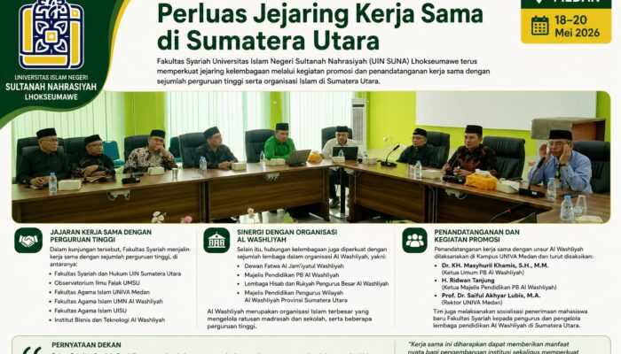 Fakultas Syariah UIN SUNA Lhokseumawe Perluas Jejaring Kerja Sama di Sumatera Utara