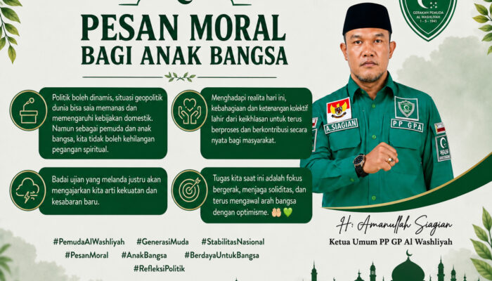 Sikapi Dinamika Bangsa, Ketum PP GPA H. Aminullah Siagian Serukan Soliditas Pemuda Dukung Transformasi Ekonomi Presiden Prabowo