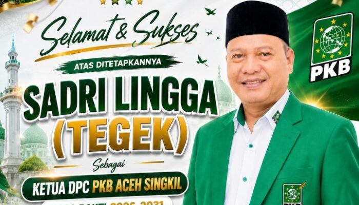 Sadri Lingga Nahkodai PKB Aceh Singkil, Targetkan Kursi Pimpinan DPRK Kedepan