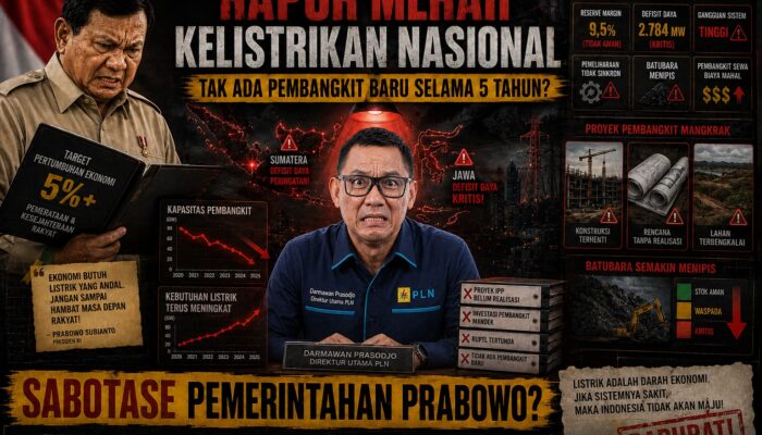 5 Tahun Tanpa Pembangkit Baru, Darmawan Prasodjo Disorot: Kelalaian atau Sabotase Diam-Diam terhadap Pemerintahan Prabowo Subianto? ‎