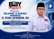 ‎Ketua Bobylovers Ucapkan Selamat: Syah Afandin Resmi Pimpin PAN Sumut, Zulkifli Hasan Sebut Pelantikan Terbaik se-Indonesia