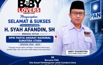 ‎Ketua Bobylovers Ucapkan Selamat: Syah Afandin Resmi Pimpin PAN Sumut, Zulkifli Hasan Sebut Pelantikan Terbaik se-Indonesia