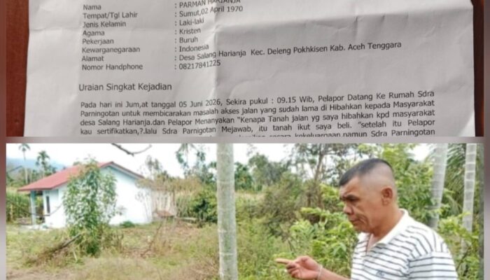 Parman Harianja Selaku Ahli Waris Laporkan Dugaan Penguasaan Lahan Warisan ke Polisi