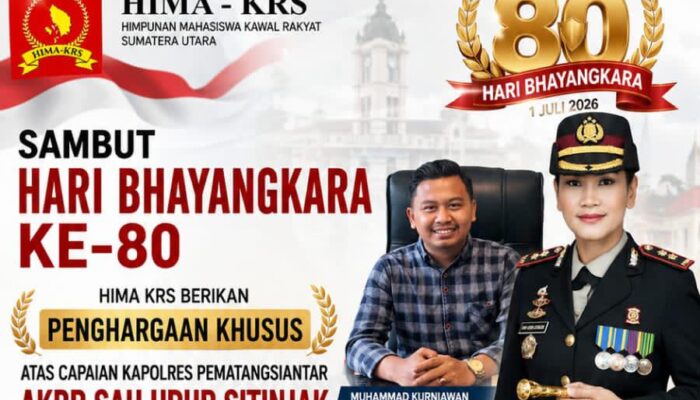 Sambut Hari Bhayangkara ke- 80, HIMA KRS Beri Penghargaan Khusus Kepada Kapolres Pematangsiantar