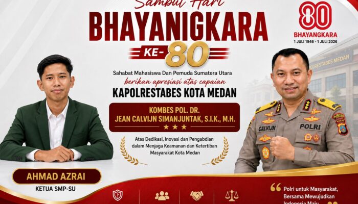 HUT Bhayangkara ke-80: SMP-SU Anugerahi Kapolrestabes Medan Gelar ‘Tokoh Kamtibmas Responsif dan Humanis’