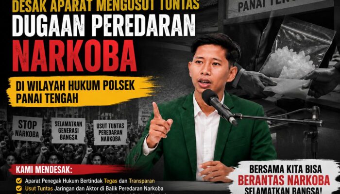 Soroti Lapak Sabu di Ajamu, SMP-SU Sebut Wilayah Hukum Panai Tengah dan Bilah Hilir Darurat Narkoba