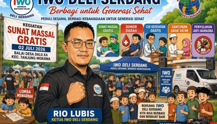 IWO Deli Serdang Gelar Sunat Massal Gratis dan Berbagai Kegiatan Sosial untuk Masyarakat