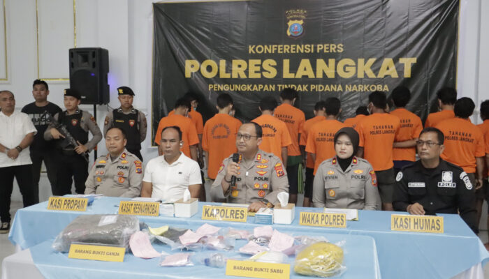 Paparan Kapolres Langkat Ungkap 33 Kasus Narkotika Dalam Ops Antik Toba 2026