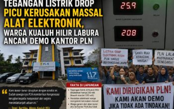 Tegangan Listrik Drop Picu Kerusakan Massal Alat Elektronik, Warga Kualuh Hilir Labura Ancam Demo Kantor PLN