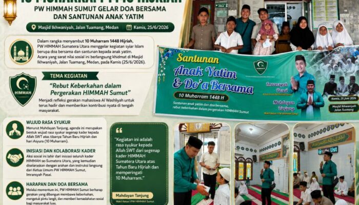 PW HIMMAH Sumut Gelar Doa Bersama dan Santunan Yatim, Mahdayan Tanjung Mari Rayakan Momentum Tahun Baru Islam