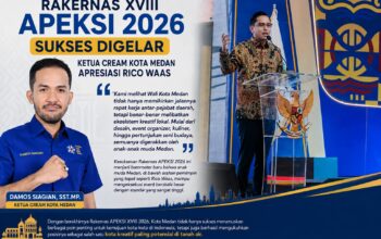 Rakernas XVIII APEKSI 2026 Sukses Digelar, Ketua CREAM Kota Medan Apresiasi Rico Waas