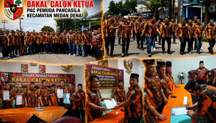 Diiringi Dukungan Solid Pengurus Ranting, Guntur Sahputra Resmi Daftar dan Jadi Calon Tunggal Ketua PAC PP Medan Denai