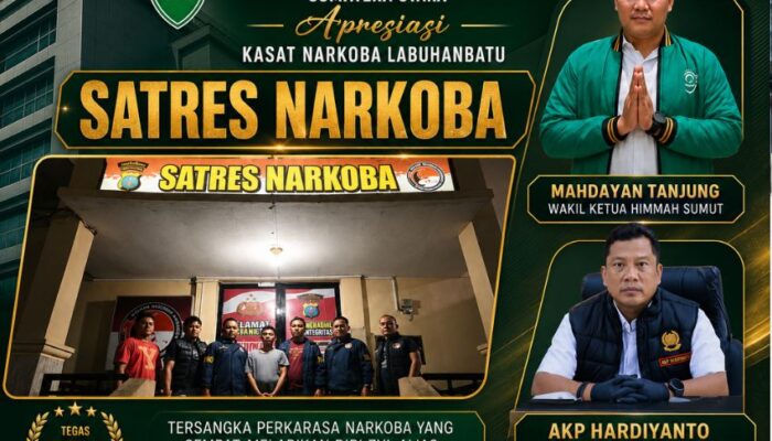 PW HIMMAH Sumut Apresiasi Kasat Narkoba Polres Labuhanbatu Atas Keberhasilan Menangkap Kembali Buron Narkoba Zul Alias Bagong