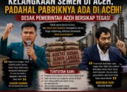 KHAIDIR. Ironi Aceh: Punya Pabrik Semen, Rakyat Justru Kesulitan Mendapatkan Semen