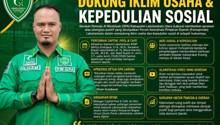 Apresiasi Sinergitas Forkopimda, GPA Labura Nilai Kehadiran Kapolres dan Bupati di Grand Opening Capital Pool Dorong Ekonomi Daerah