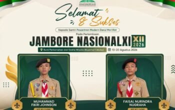 Pimpinan Pesantren Modern Darul Ma’rifat Lepas 2 Santri Terbaik Menuju Jambore Nasional XII 2026