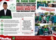 Tepis Seruan Pemasangan Bendera Setengah Tiang, PW ISARAH Sumut Sebar Bendera Merah Putih