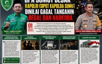 GPA Sumut Desak Kapolri Copot Kapolda Sumut Dinilai Gagal Tanganin Begal dan Narkoba
