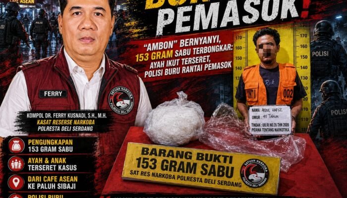 Dugaan Jaringan Sabu dalam Keluarga Terbongkar, Polisi Sita 153 Gram di Pantai Labu