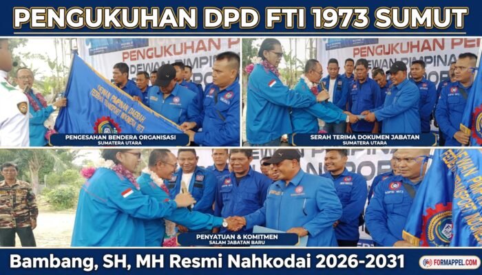 Pengukuhan DPD FTI 1973 Sumut, Bambang,SH,MH Nahkodai Periode 2026-2031
