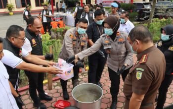 Pengungkapan Sejumlah Kasus, Polres Langkat Musnahkan Barang Bukti  Sabu, Ganja dan Ekstasi