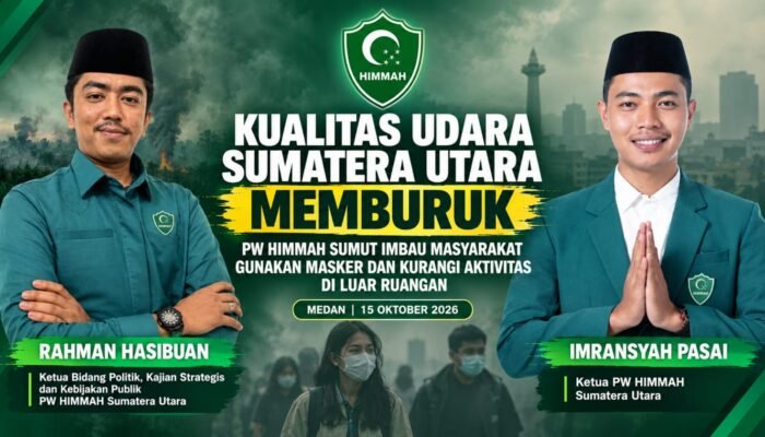 Kualitas Udara Memburuk, HIMMAH Sumut Imbau Gunakan Masker dan Kurangi Aktivitas Luar Ruangan