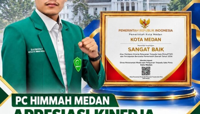 PC HIMMAH Medan Apresiasi Kinerja Kepala DPMPTSP Rasyid Ridho Nasution Raih Predikat “Sangat Baik”