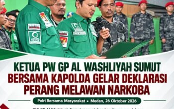 Ketua PW GP Al Washliyah Sumut Bersama Kapolda Gelar Deklarasi Perang Melawan Narkoba