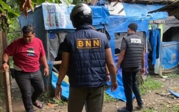 Bentuk Komitmen Berantas Narkoba, Polres Binjai Bongkar dan Musnahkan Barak di Tanjung Jati